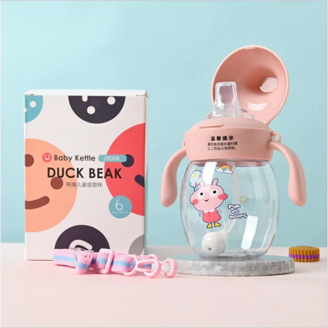 baby sippy water cup kid handle learn feeding drinking bottle